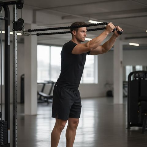 Overhead cable triceps extension